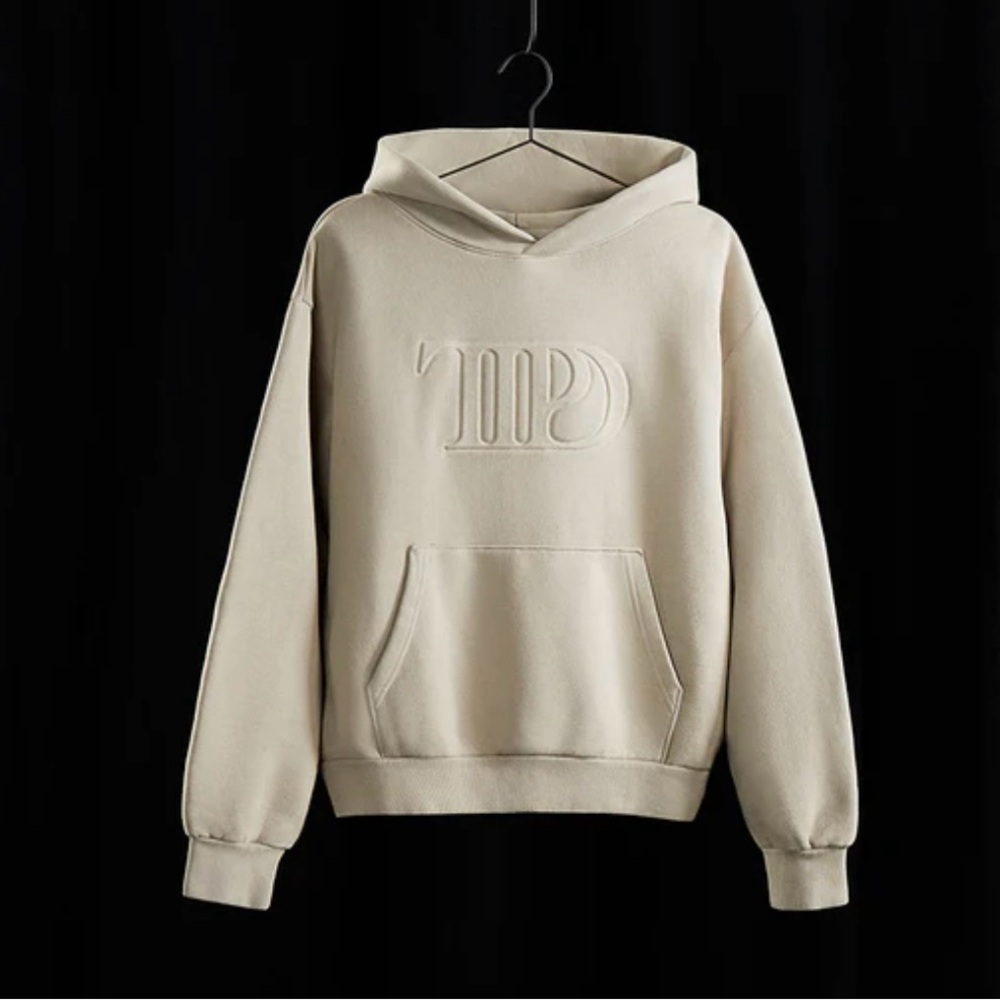 Taylor Swift The Tortured Poets Department Beige Hoodie Size Medium